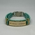 PULSEIRA DE COURO AJUSTÁVEL ENGATE RAPIDO VERDE TIFFANY (FÉ+FORÇA+CORAGEM)