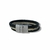 PULSEIRA DE COURO PRETO E BEGE NÃO AJUSTÁVEL 1 TRANÇADO 1 TRANÇADO 1 TIRA LISA - comprar online