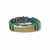 PULSEIRA DE COURO VERDE TIFFANY AJUSTÁVEL (FÉ+FORÇA+CORAGEM DOURADO) - comprar online
