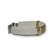 PULSEIRA DE COURO AJUSTÁVEL BRANCA COM DOURADO (PAI NOSSO) - comprar online