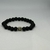 PULSEIRA DE MIÇANGAS PRETA FOSCA ELASTICA 8mm (MARIA)
