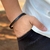 PULSEIRA DE COURO PRETO AJUSTÁVEL 1 TIRA LISA