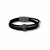 PULSEIRA DE COURO PRETA 2 TRANÇADA PLUG MAGNÉTICO NÃO AJUSTÁVELV (CAVEIRA) CROMO - comprar online