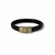 PULSEIRA DE COURO MARROM ESCURO AJUSTÁVEL (GRATIDÃO DOURADO) - Vigorblend