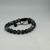 PULSEIRA PEDRA NATURAL ESFERA HOWLITA AZUL COM PRETO 8mm