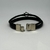 PULSEIRA PRETA DE COURO NÃO AJUSTÁVEL PLUG MAGNÈTICO CROMADO (COROA) - comprar online