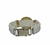 PULSEIRA DE COURO BRANCO AJUSTÁVEL (AMOR FÉ PAZ FAMÍLIA DOURADO)
