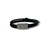 PULSEIRA DE COURO PRETO NÃO AJUSTÁVEL 2 TRANÇADOS (CAVEIRA PRETO) - Vigorblend