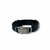 PULSEIRA DE COURO PRETO AJUSTÁVEL (INFINITO CROMADO) - Vigorblend