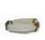 PULSEIRA DE COURO AJUSTÁVEL BRANCA COM DOURADO (DEUS É FIEL) - comprar online