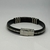 PULSEIRA PRETA DE SILICONE FIO DE ACO