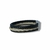 PULSEIRA DE COURO PRETO E BEGE NÃO AJUSTÁVEL 1 TRANÇADO 1 TRANÇADO 1 TIRA LISA - Vigorblend