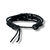 PULSEIRA DE COURO PRETO 2 TRANÇADO 2 TIRAS LISA COM UM NO CENTRAL na internet