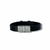 PULSEIRA DE COURO PRETO NÃO AJUSTÁVEL 1 TIRA LISA (SETA DUPLA CROMADO) - Vigorblend