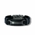 PULSEIRA DE COURO PRETO AJUSTÁVEL (FORÇA CROMADO) - comprar online