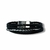 PULSEIRA DE COURO PRETO NÃO AJUSTÁVEL 2 TRANÇADOS 1 TRANÇADO BRANCO E PRETO 1 TIRA LISA - comprar online