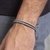 PULSEIRA LEONARD DE COURO TRANÇADO CINZA