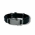 PULSEIRA DE COURO PRETO AJUSTÁVEL (ÂNCORA CROMADO) - Vigorblend