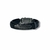 PULSEIRA DE COURO PRETO AJUSTÁVEL (PENA CROMADO) - comprar online