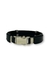 PULSEIRA DE COURO PRETO AJUSTÁVEL (JESUS LETRA DOURADO) - loja online