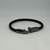 PULSEIRA DE COURO PRETA TRANÇADA PLUG MAGNÉTICO AJUSTÁVEL - comprar online