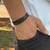 PULSEIRA DE COURO PRETO AJUSTÁVEL 1 TRANÇADO 2 TIRAS LISA
