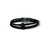 PULSEIRA DE COURO PRETO NÃO AJUSTÁVEL 2 TRANÇADOS (CAVEIRA PRETO) - comprar online