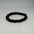 PULSEIRA DE MIÇANGAS PRETA FOSCA ELASTICA 8mm