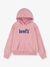 Moletom Levi's® Infantil Com Capuz Batwing Hoodie Rosa