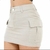 Saia jeans color feminina cargo com bolsos bege | Pool by Riachuelo