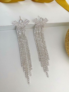 BRINCO DE FRANJA ARCO PONTO DE LUZ - BANHADO A PRATA 925