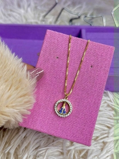 COLAR NOSSA SENHORA - BANHADO A OURO