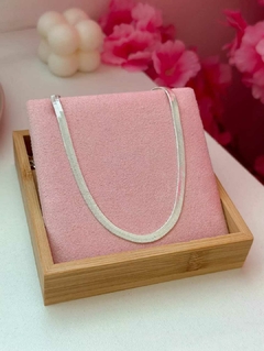 CHOKER LAMINADA - BANHADO A PRATA 925