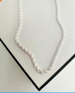 COLAR CORDÃO BAIANO - BANHADO A PRATA 925