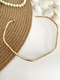 CHOKER ARO ONDULADO - BANHADO A OURO