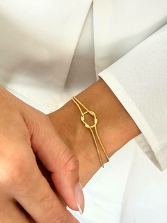 PULSEIRA NÓ - BANHADO A OURO