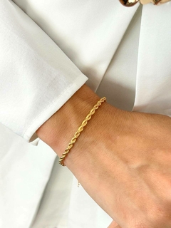 PULSEIRA CORDÃO BAIANO - BANHADO A OURO
