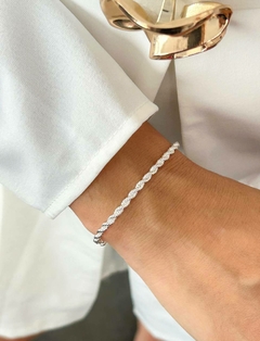 PULSEIRA CORDÃO BAIANO - BANHADO A PRATA 925 na internet