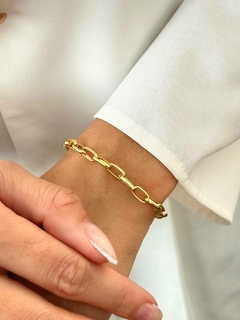 PULSEIRA ELOS CADEADO - BANHADO A OURO