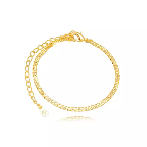 Pulseira Semijoia Elos Lisos - Ouro - comprar online