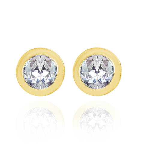Brinco com Zircônia - Banho 18k