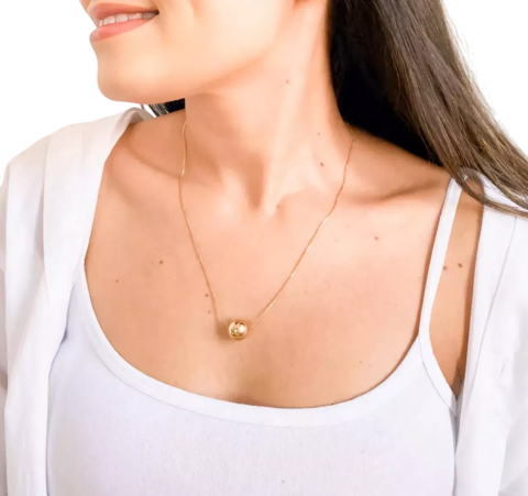 Colar Semijoia Bola - Ouro - comprar online
