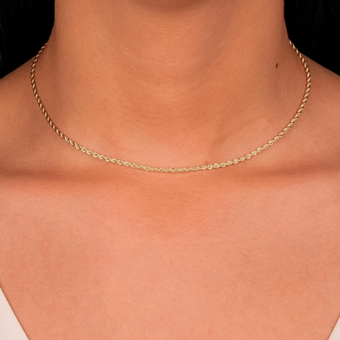 Choker Semijoia Cordão Baiano