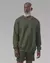 Blusa Moletom Algodão Orgânico Gola C Verde Oliva