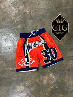 Short Nba Warriors Naranja