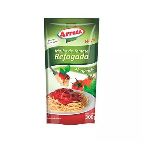 Molho de Tomate Refogado Manjericão Arruda 300g