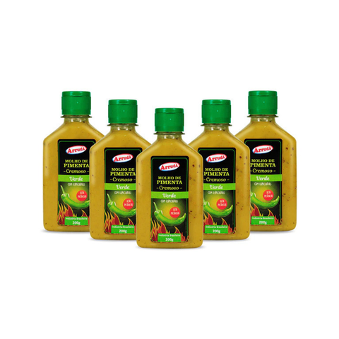 Combo Molho de Pimenta Cremoso Verde - 5 unidades