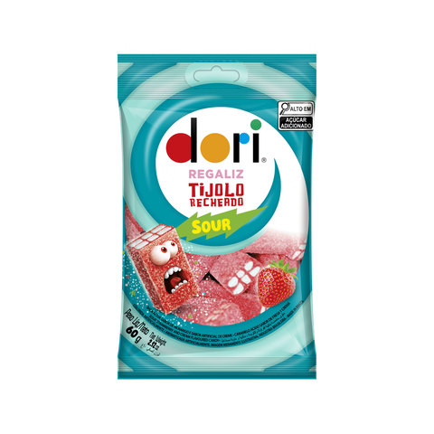 Regaliz Tijolo Recheado Sour DORI 60g