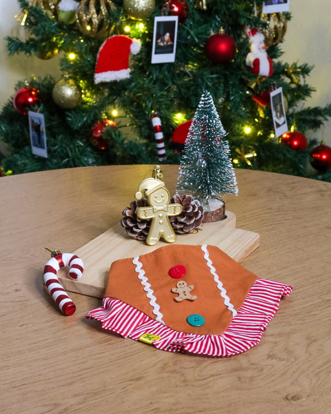 Bandana Biscoito Natalino para Pet