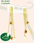 Brinco BRUNA dourado com pedras laranja - comprar online